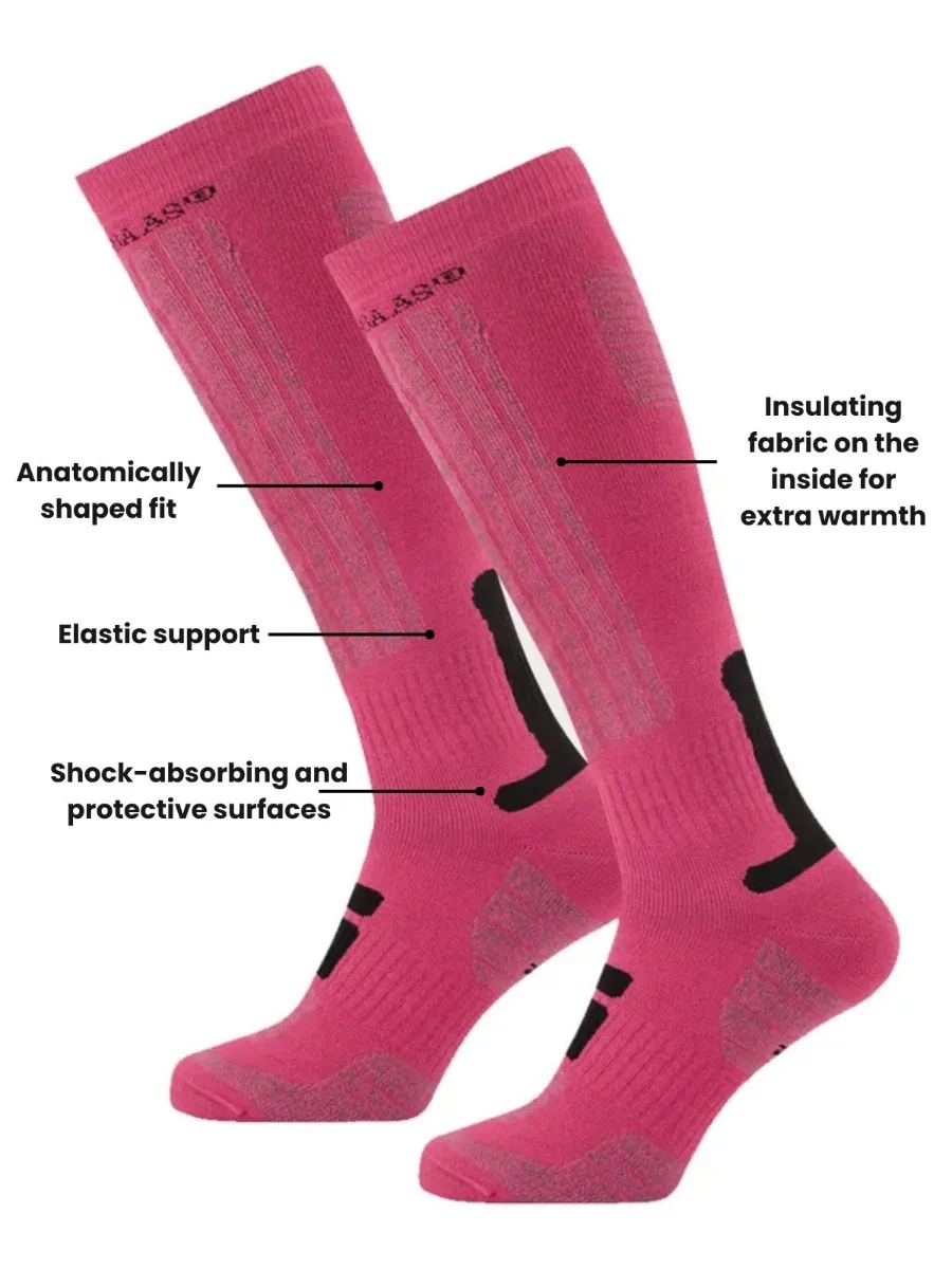 Poederbaas Skisokken 6-pack Pink