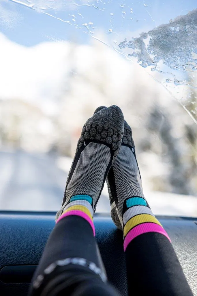 Poederbaas Skisokken Compressie Technical Pro Merino Zwart