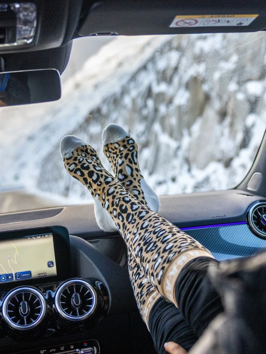 Poederbaas Skisokken Dames 2-pack Black Multi