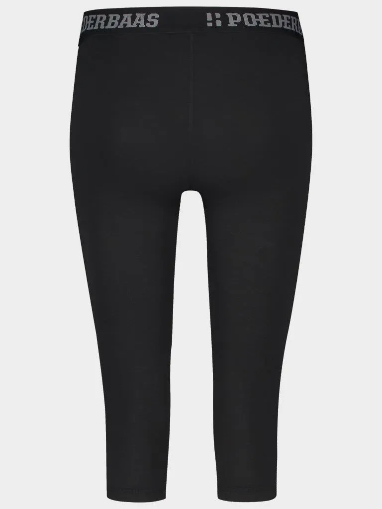 Poederbaas Thermoset Dames Lightweight - Thermoshirt + Thermolegging - Zwart