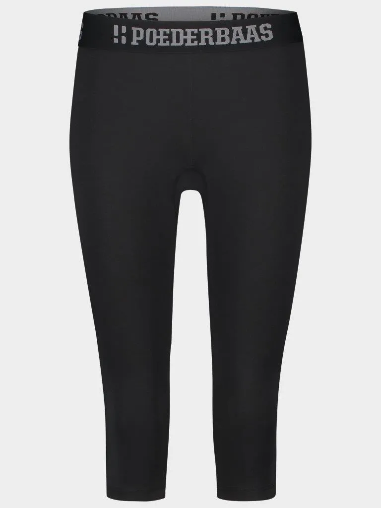 Poederbaas Thermoset Dames Lightweight - Thermoshirt + Thermolegging - Zwart