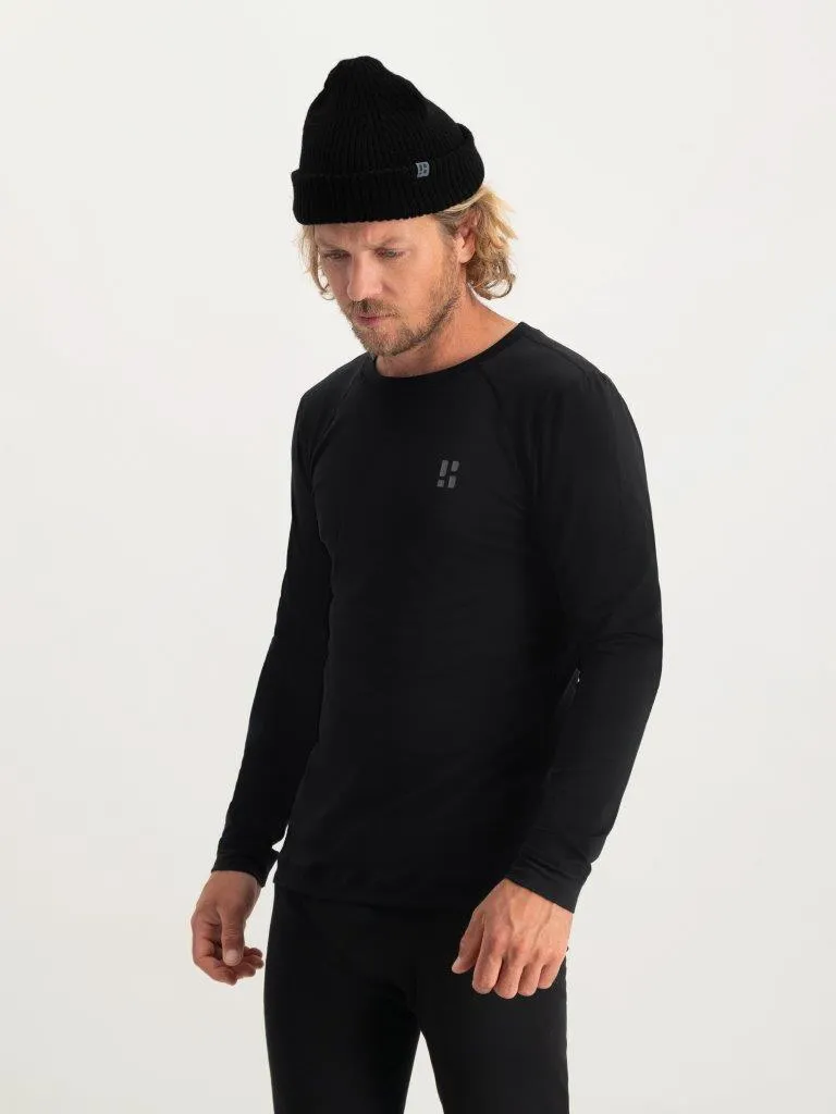 Poederbaas Thermoset Heren Lightweight - Thermoshirt + Thermolegging - Zwart