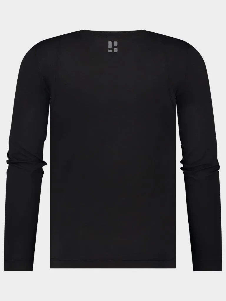 Poederbaas Thermoshirt Heren Lightweight Zwart