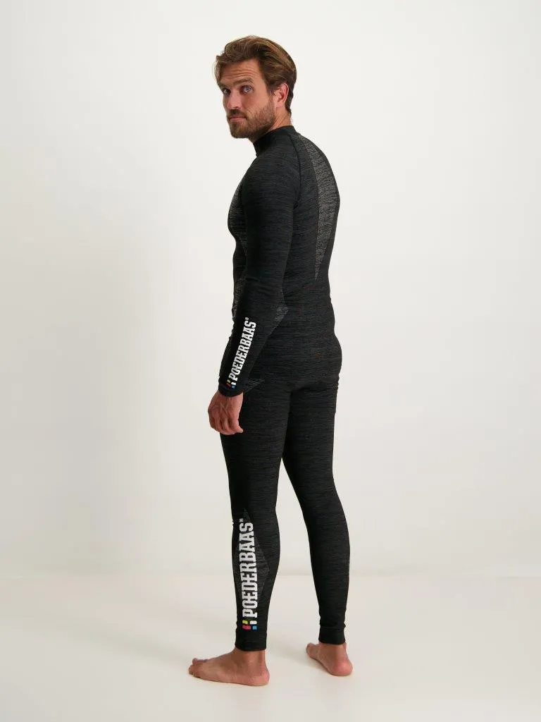 Poederbaas Thermoshirt Heren Technical Longsleeve Zwart
