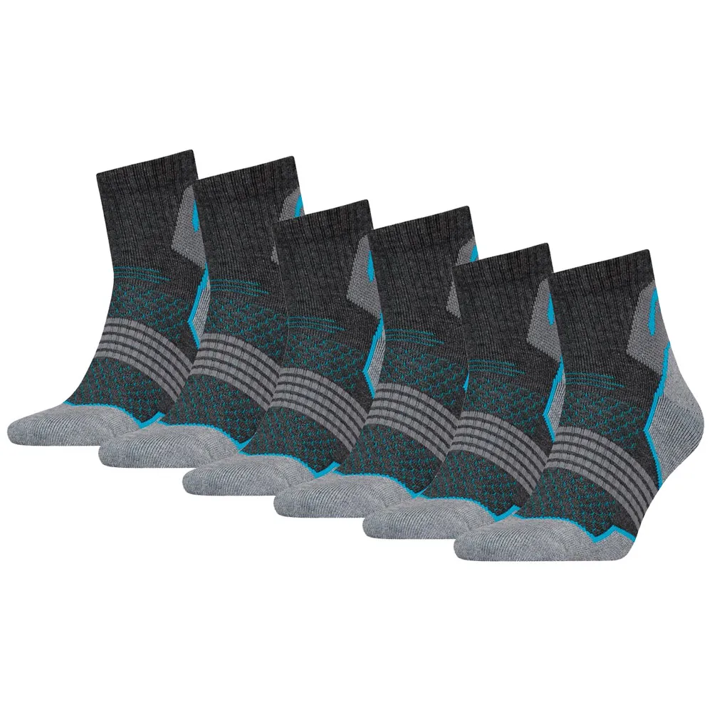 HEAD Wandelsokken Hiking Quarter sokken 6-pack Unisex Grey/blue