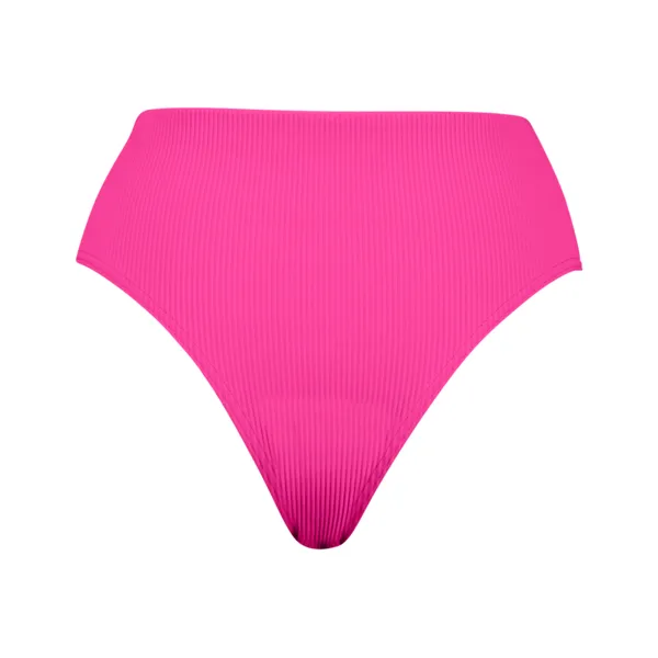 Puma Bikinibroekje Ribbed High Waist Brief Neon Pink Combo