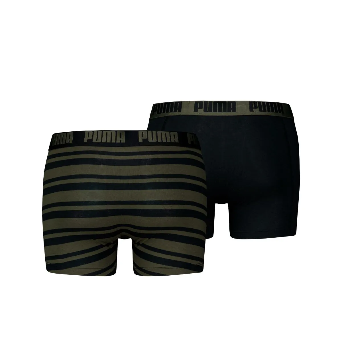 Puma Boxershorts Everyday Heritage Stripe 2-pack Forest Night Tonal