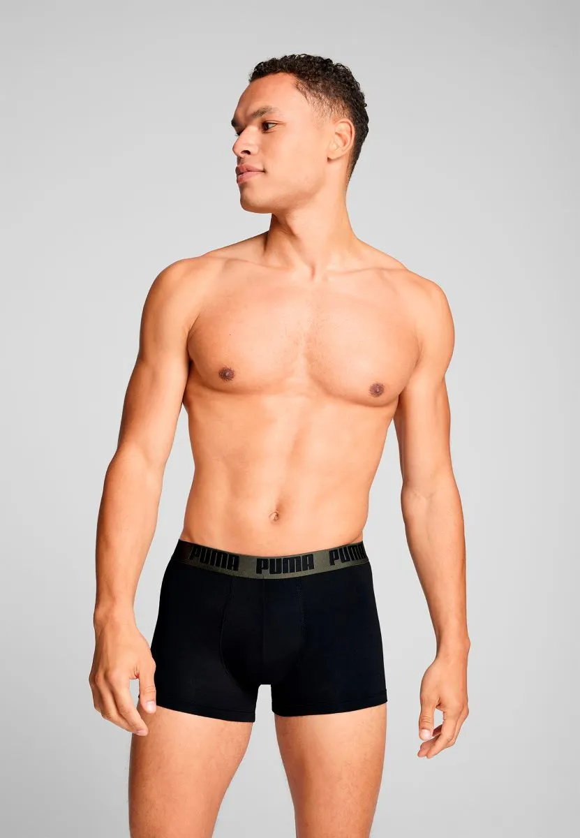 Puma Boxershorts Everyday Heritage Stripe 2-pack Forest Night Tonal