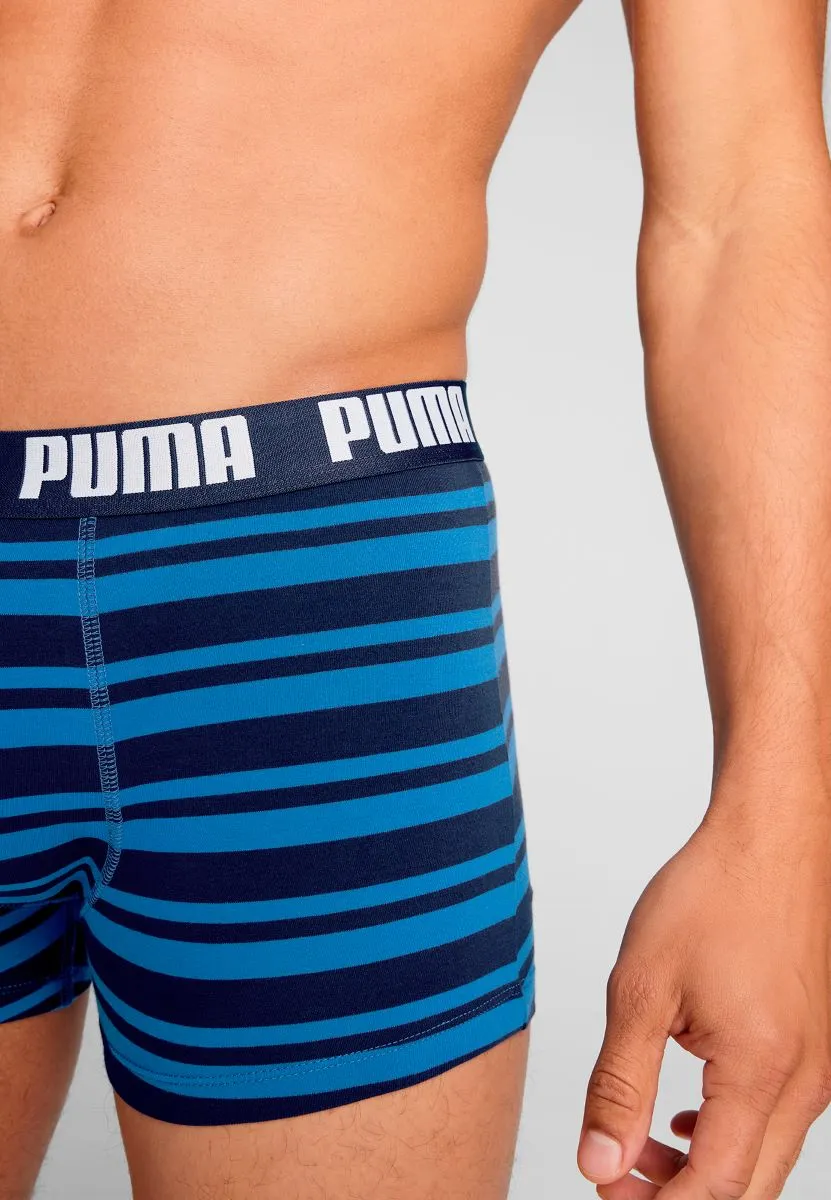 Puma Boxershorts Everyday Heritage Stripe 2-pack True Blue Combo