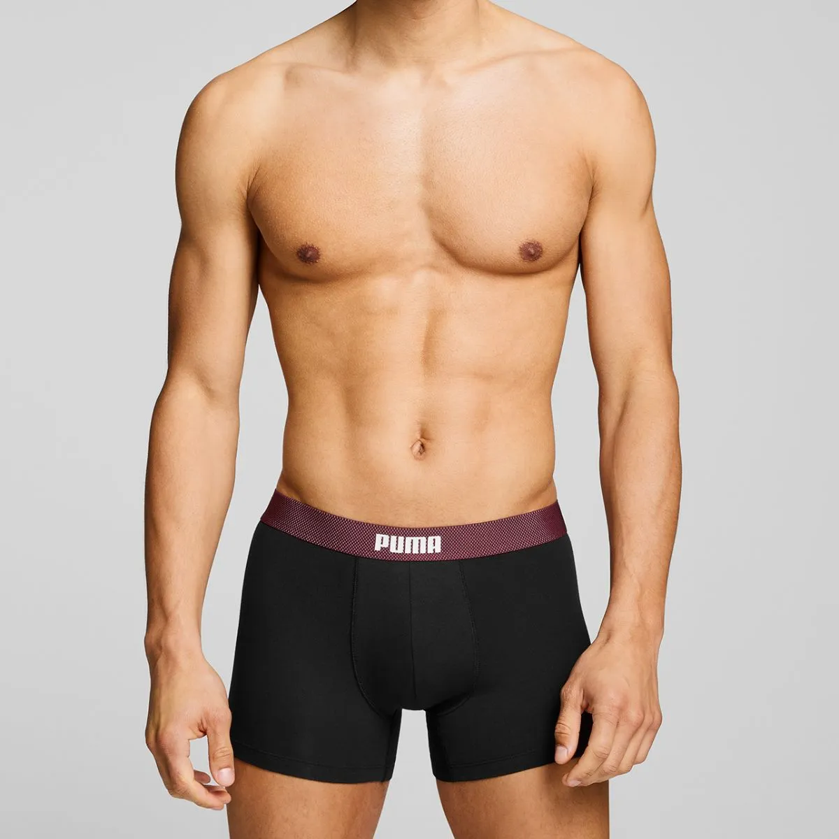 Puma Boxershorts Mesh Waistband 2-pack Black / Burgundy