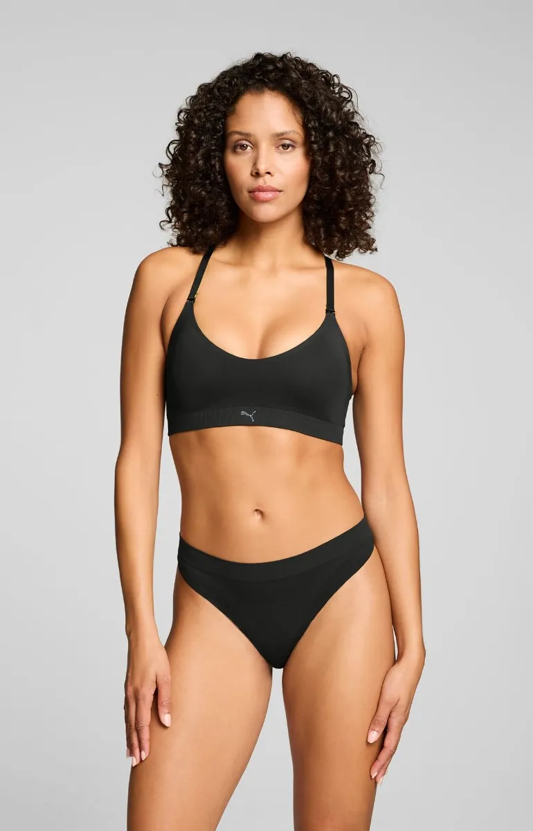 Puma Dames Sport String 3D Knit 6-pack Zwart