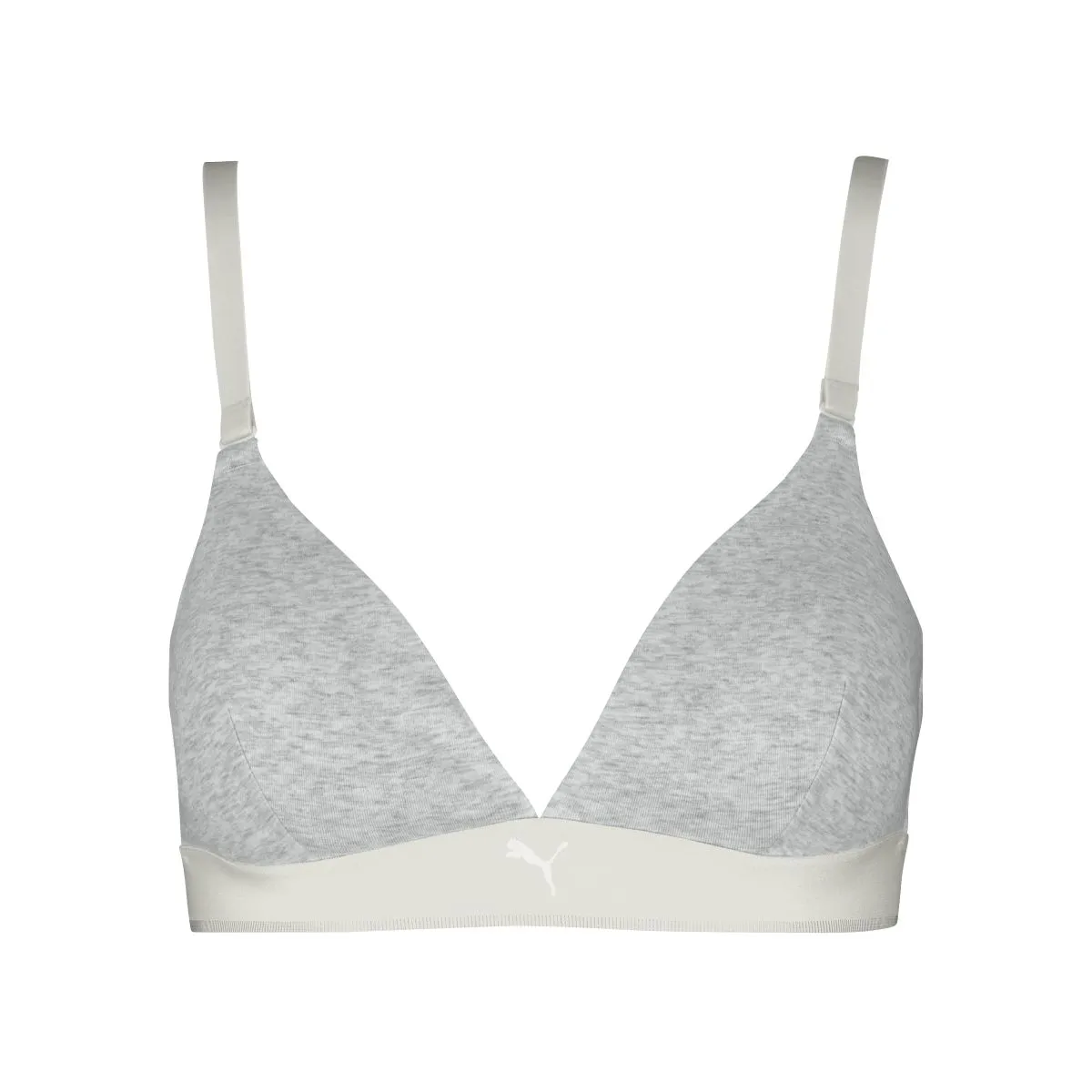 Puma Dames Sport Triangel Bralette 3D Knit Light Grey Melange