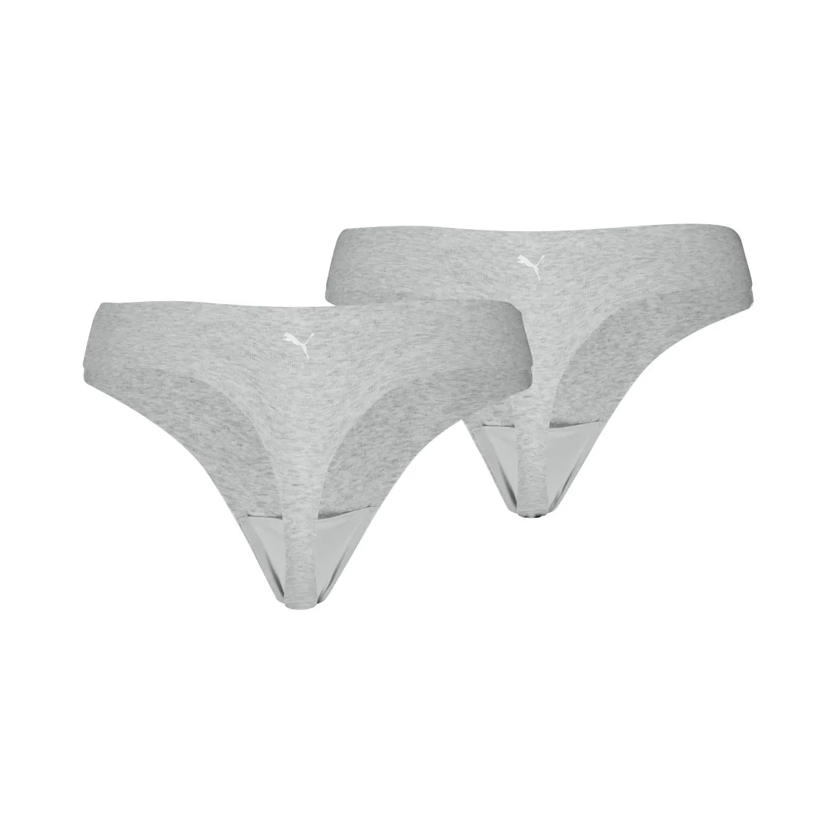 Puma Dames Strings Invisible Cotton 2-pack Light Grey Melange