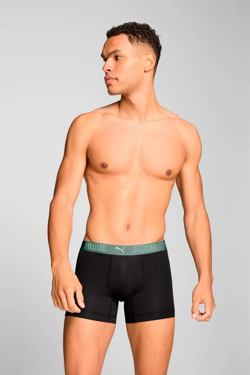 Puma Sport Boxershorts Microfiber 6-pack Dark Sage / Black