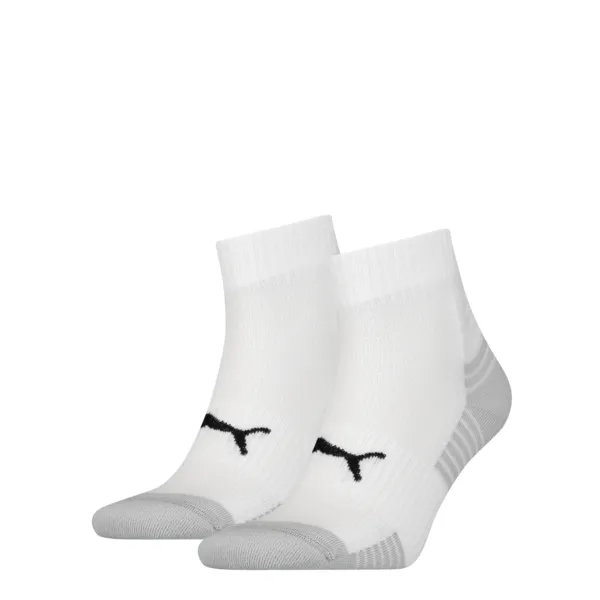 Puma Sport Cushioned Quartersokken 2-pack Wit