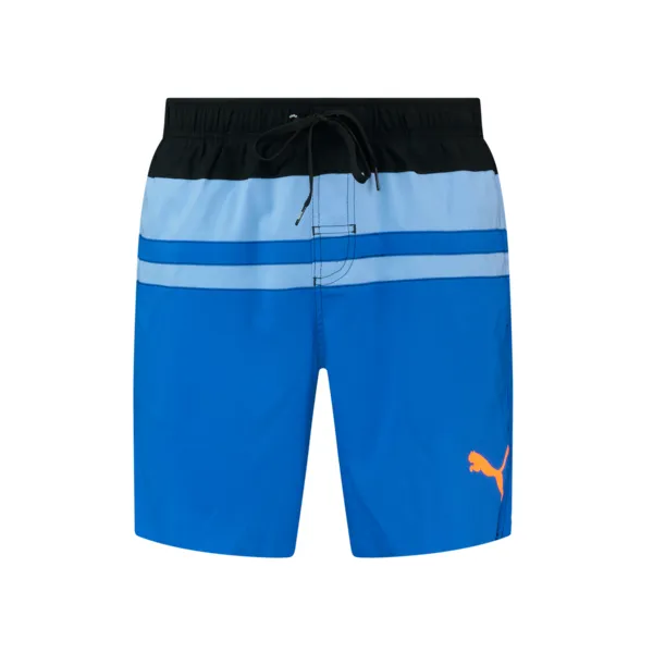 Puma Zwembroek Heren Heritage Stripe Mid Shorts Benjamin Blue Combo