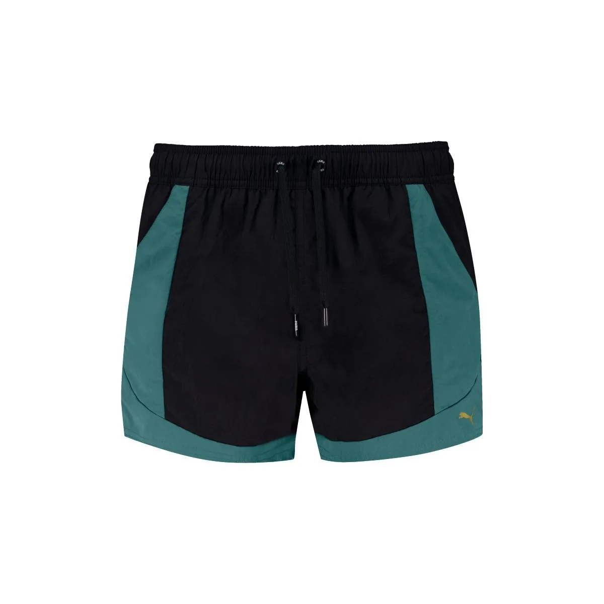 Puma Zwembroek Heren Shorts Crinkle Colour Block Zwart / Mint Jelly
