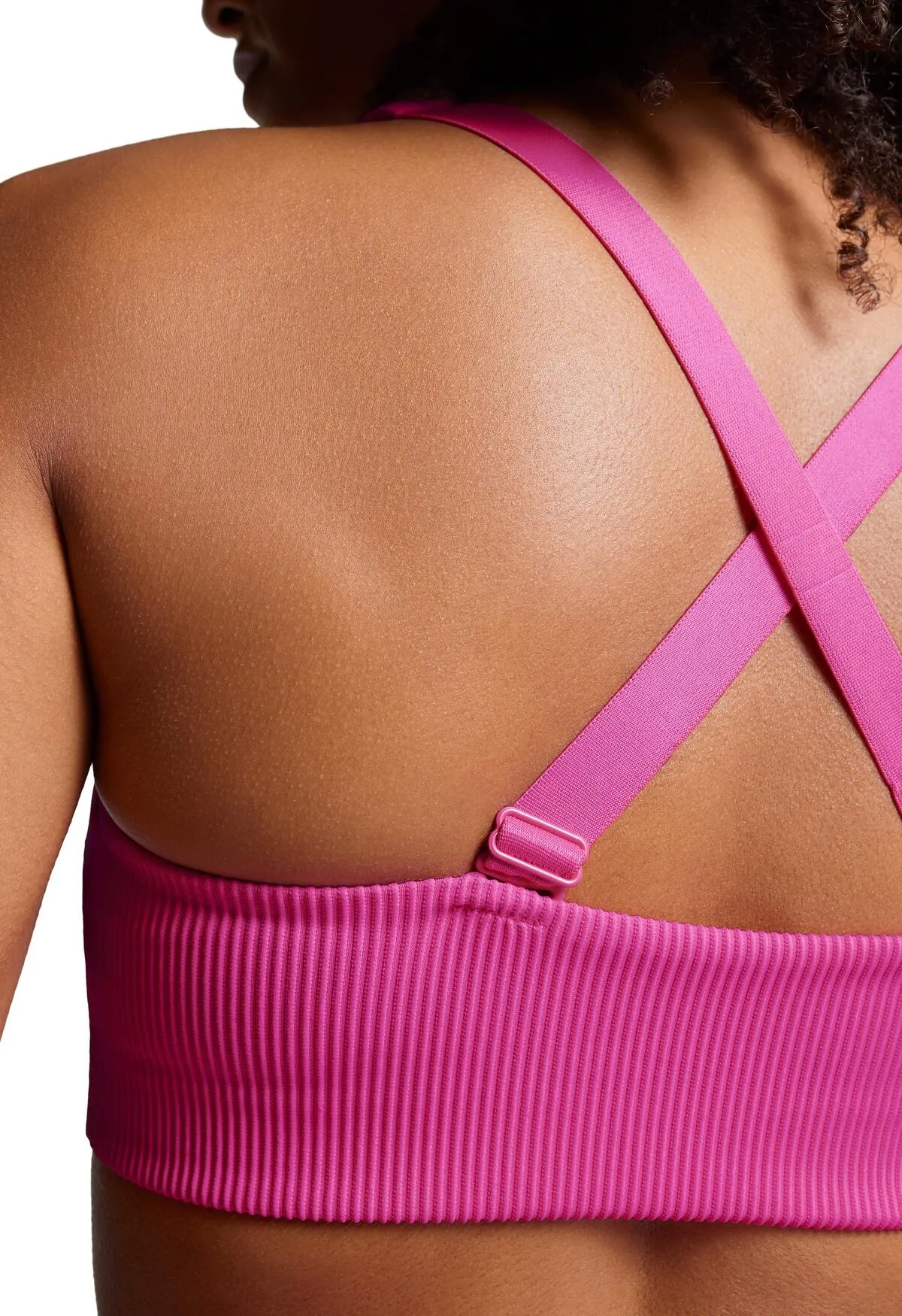 Puma Zwemtop Ribbed Scoop Neck Top  Neon Pink