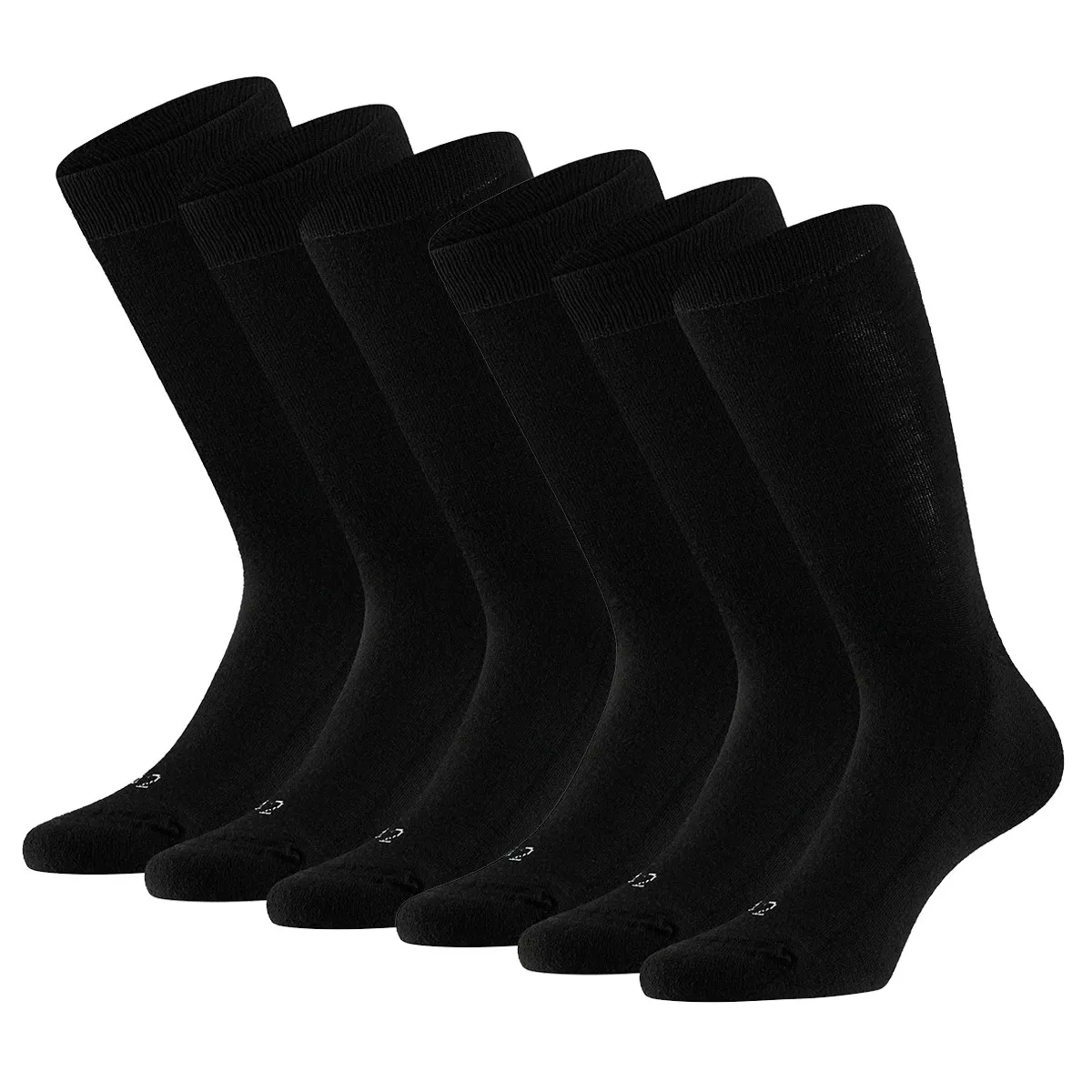 Apollo Merinowollen Sokken Badstof Zool 6-pack Zwart