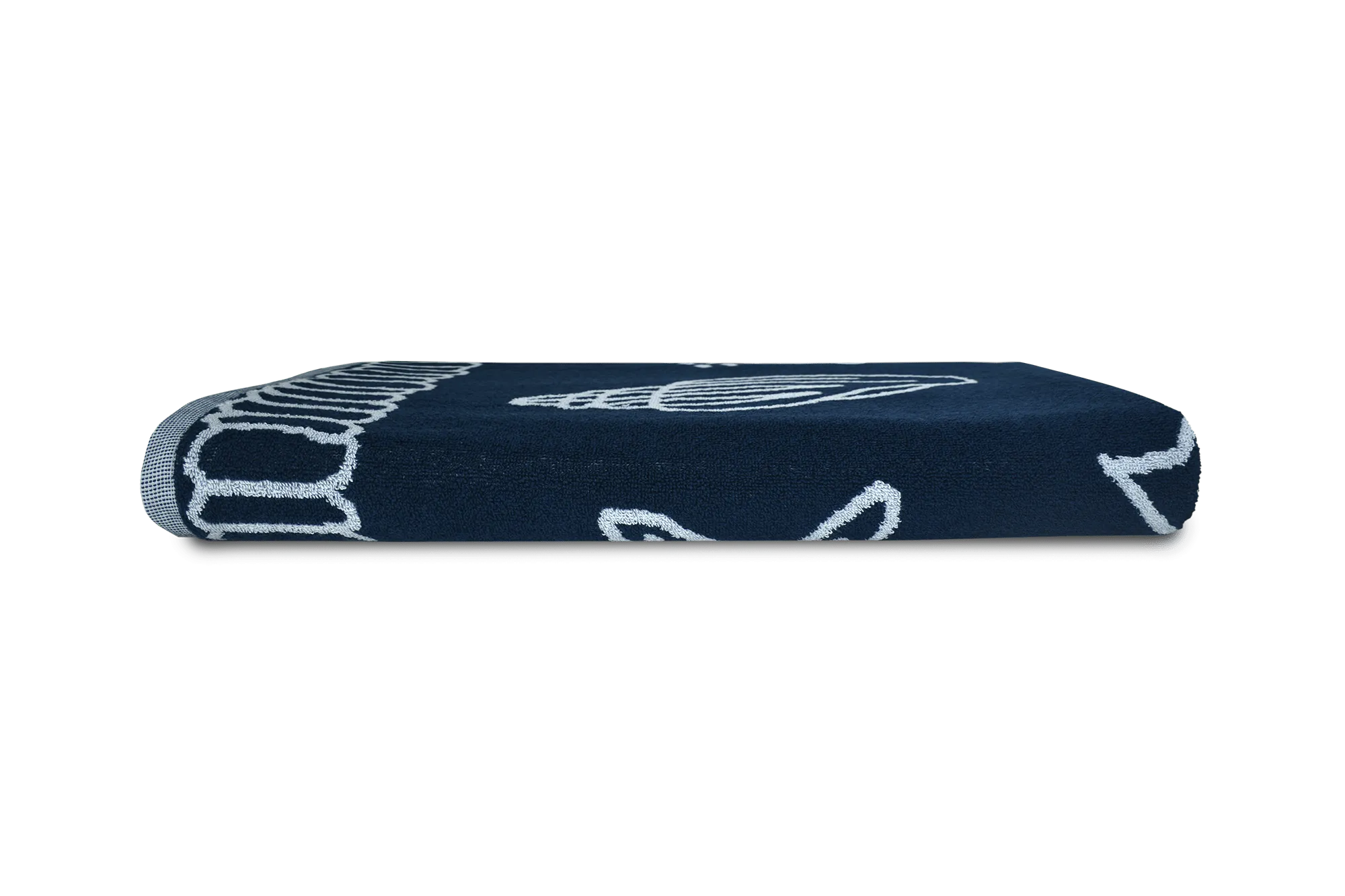 The One Towelling Strandhanddoek Hawaii 90 x 190cm Navy/Light Blue