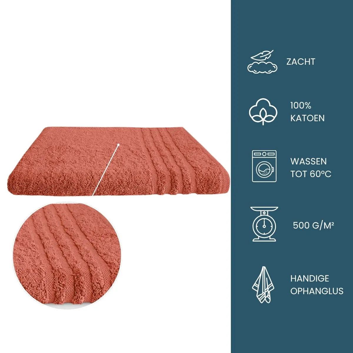 Byrklund Handdoek 70x140 cm 500gram Terra