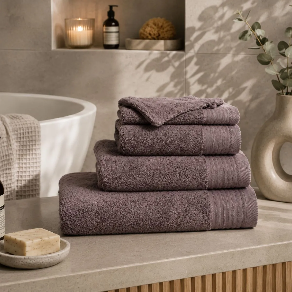 The One Baddoek Deluxe 60x110 550 gr Taupe