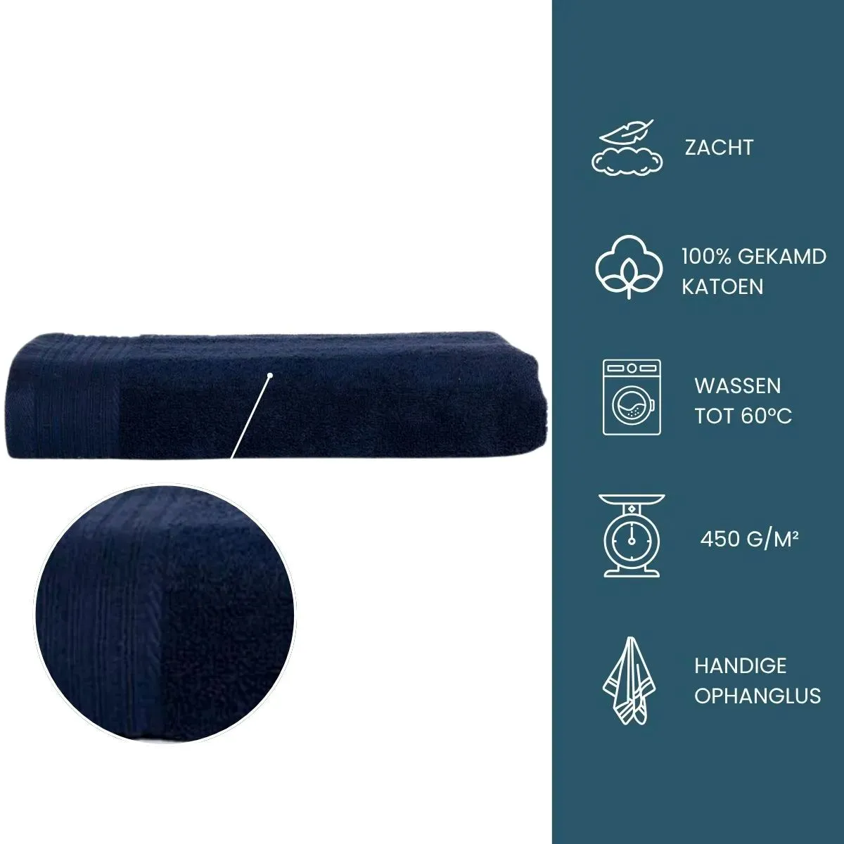 The One Badlaken 450 gram 100x180 cm Navy