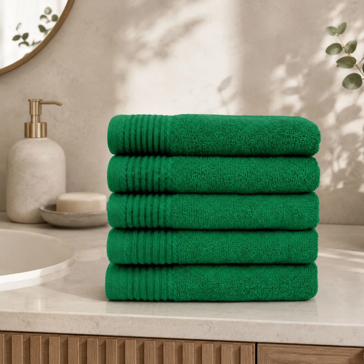 The One Washandjes Groen - 10 stuks