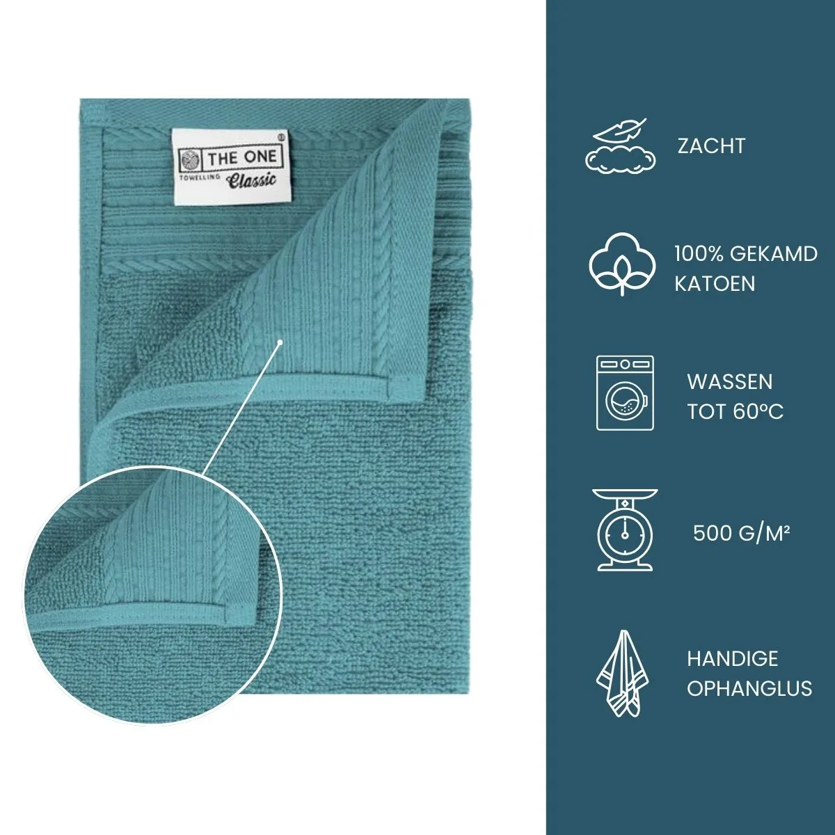 The One Gastendoek petrol 10 stuks 