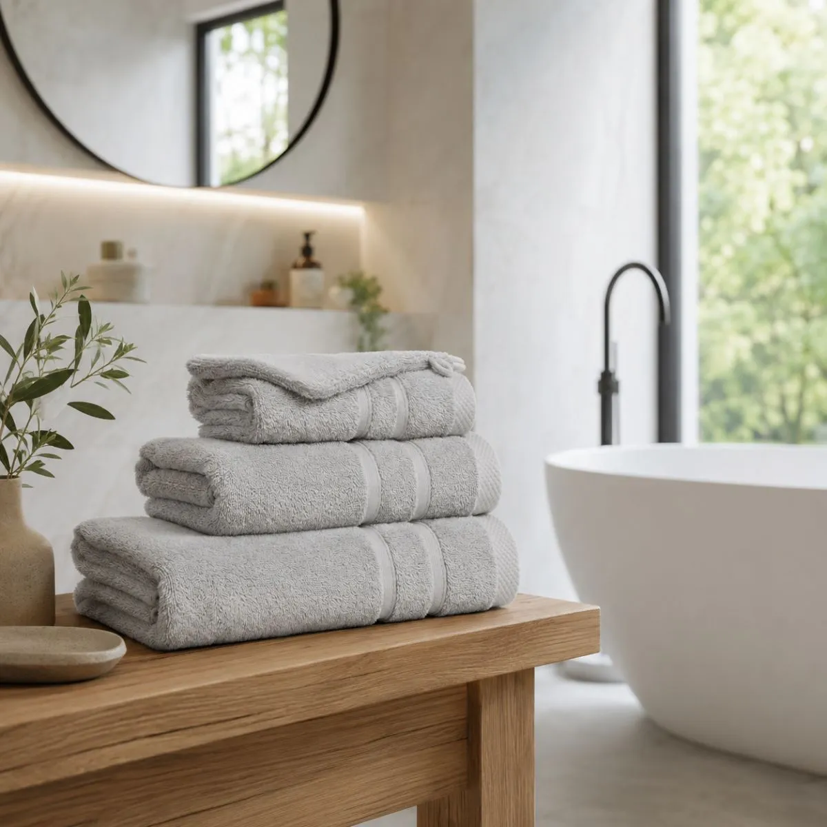 The One Washandje Ultra Deluxe 16 x 21 cm 675 gr Silver Grey