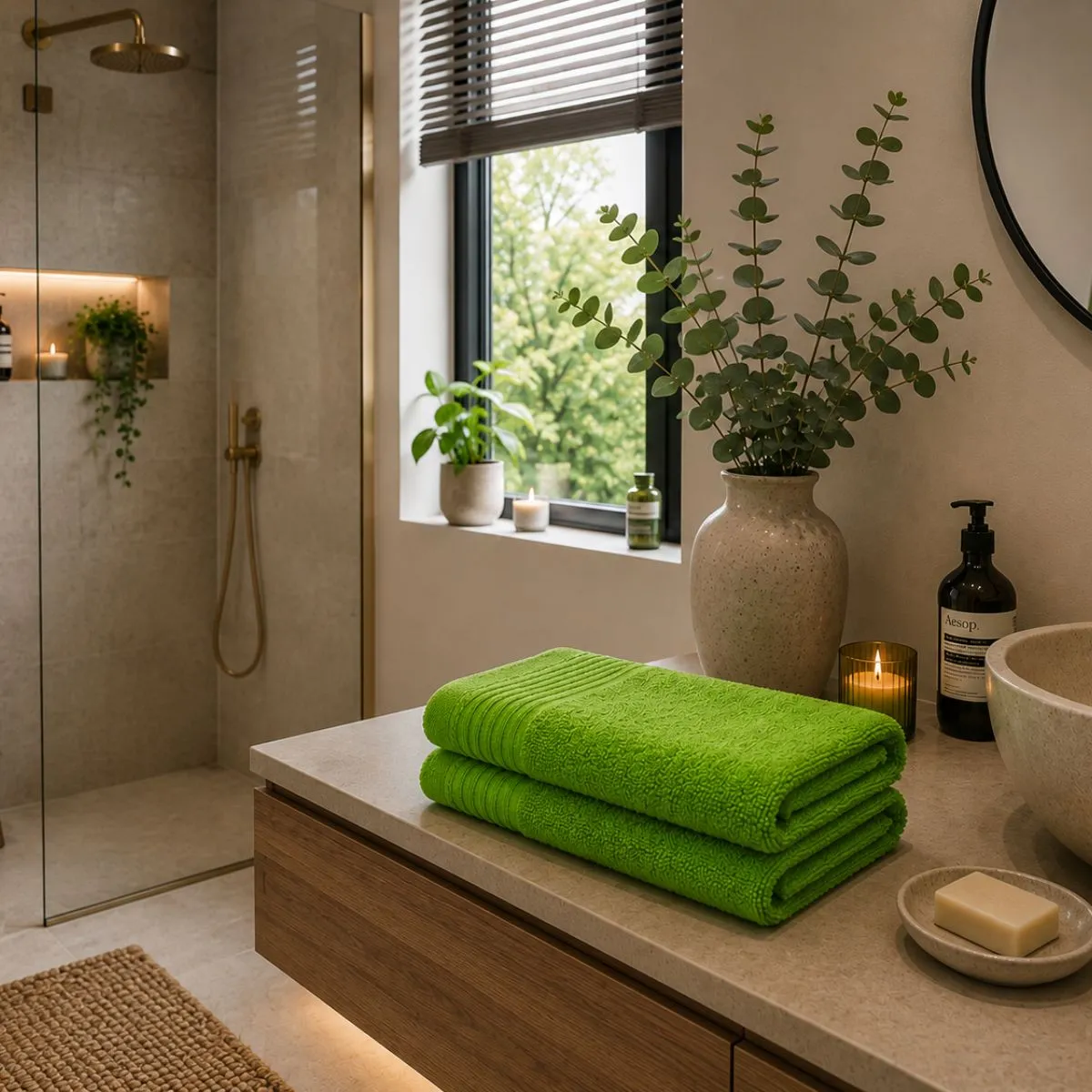 The One Gastendoek 500 gram 30x50 cm Lime (5 stuks)