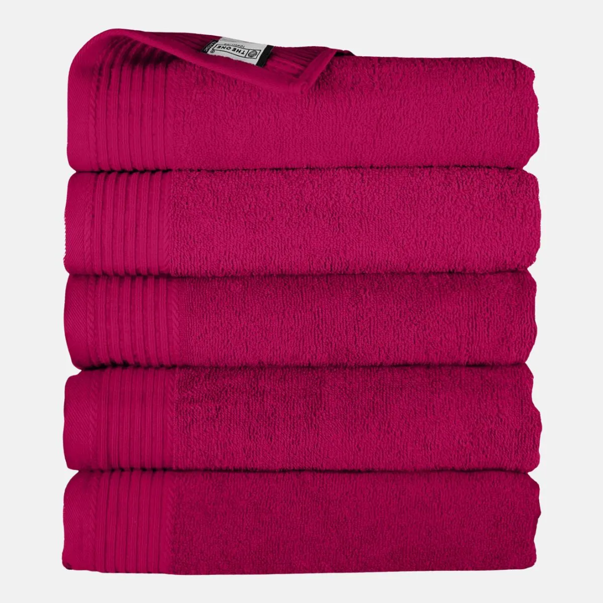 The One Handdoek 450 gram 50x100 cm Magenta (5 stuks)