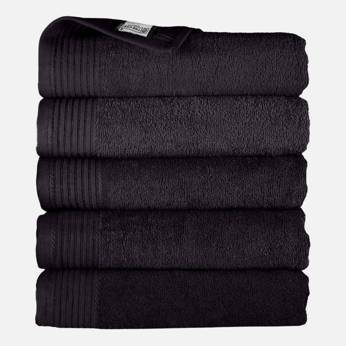 The One Badhanddoek 450 gram 70x140 cm Zwart (5 stuks)
