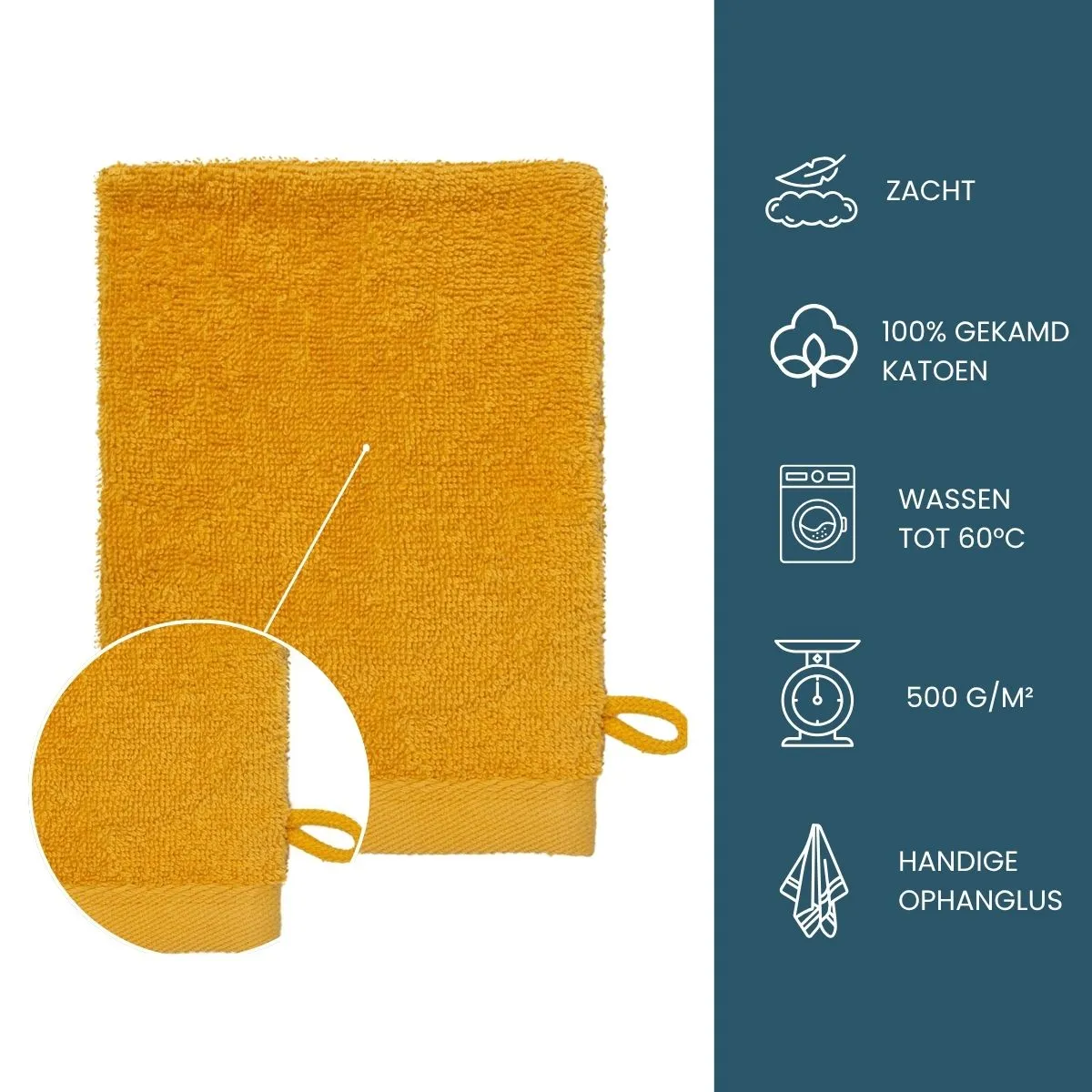 The One Washandje 500 gram 15x21 cm Honey Yellow