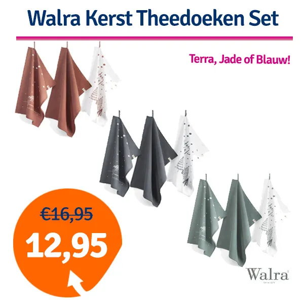 Dagaanbieding Walra Kerst Theedoeken & Handdoeken - Hello Winter