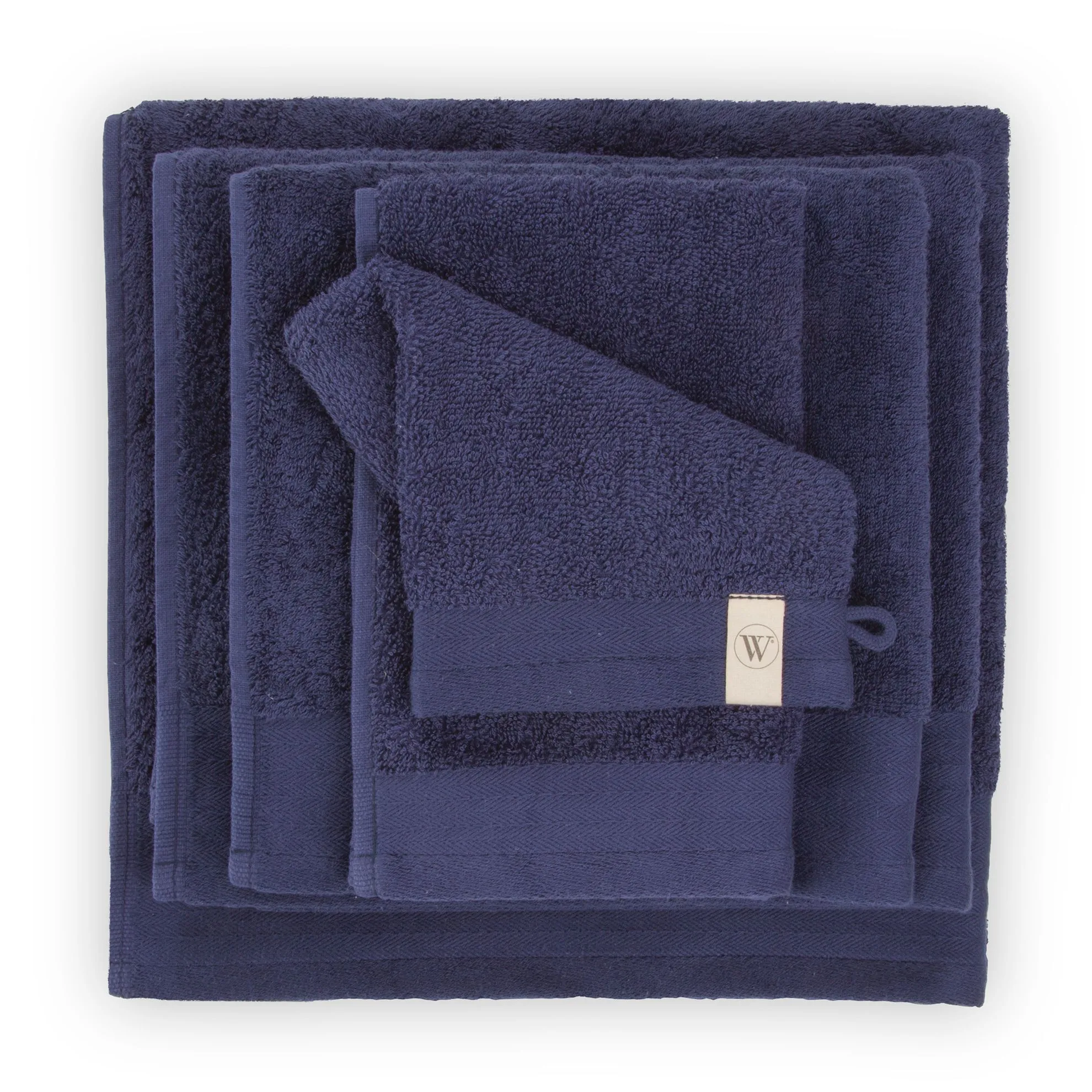 Walra Soft Cotton Washandje 16x21 cm 550 gram Navy - 2 stuks