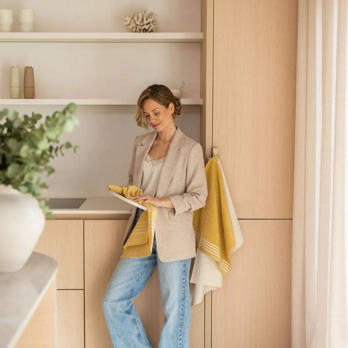 Walra Keuken- en Theedoekenset Superior Geel