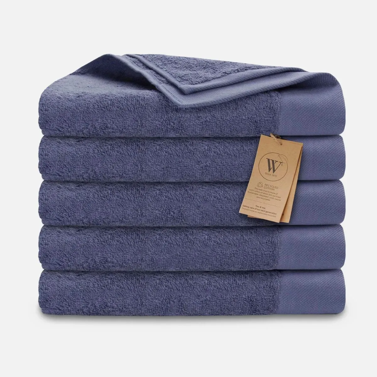 Walra Remade Cotton Handdoeken 70 x 140 cm - 550 gr/m² - Blauw - 5 stuks