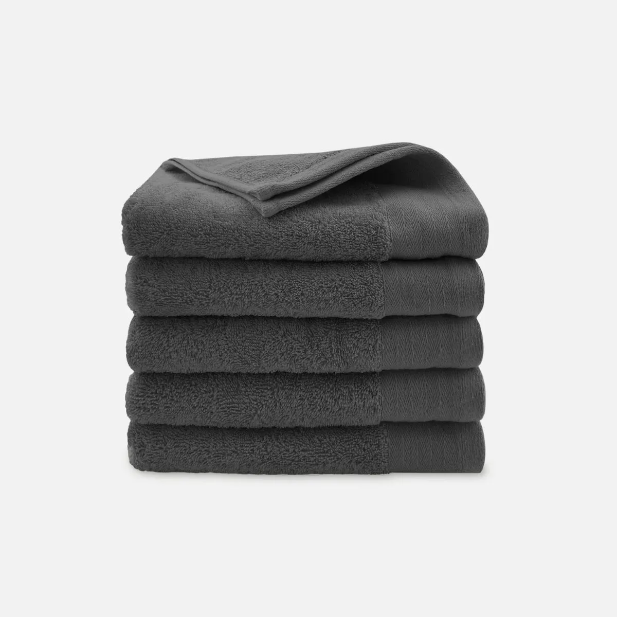 Walra Soft Cotton Handdoeken 60 x 110 cm - 550 gr/m² - Antraciet - 5 stuks