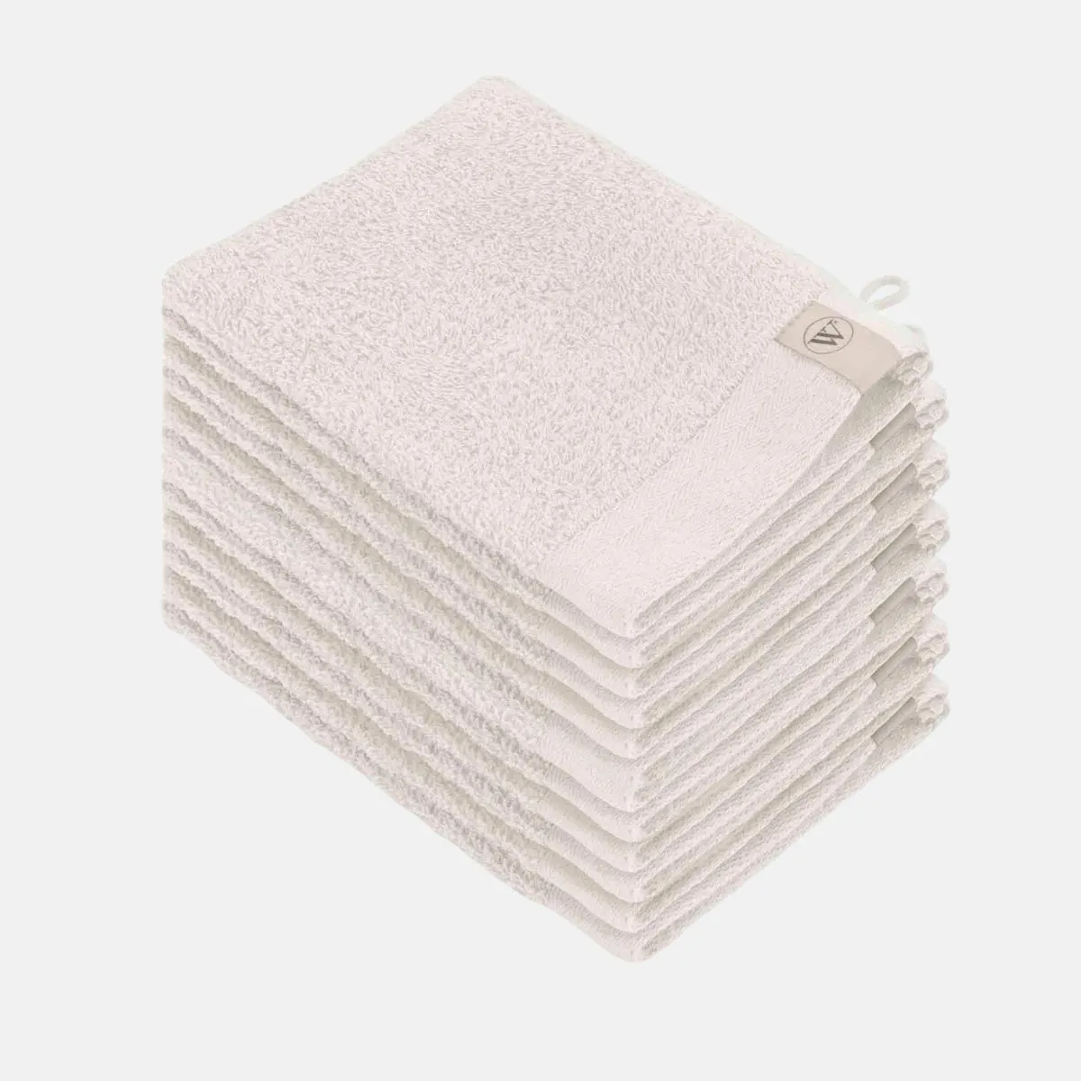 Walra Soft Cotton Washandjes 16 x 21 550gram Kiezel Grijs - 12 stuks