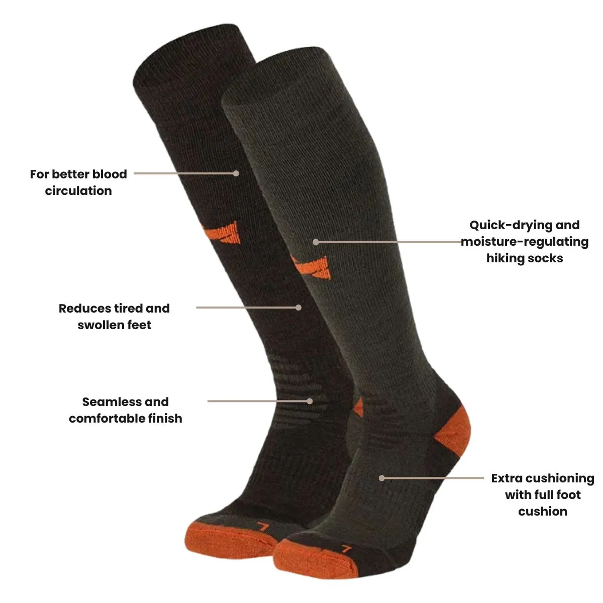 Xtreme Outdoor Sokken Compressie 2-pack Multi Green