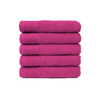 The One Badhanddoek 450 gram 70x140 cm Magenta (5 stuks)