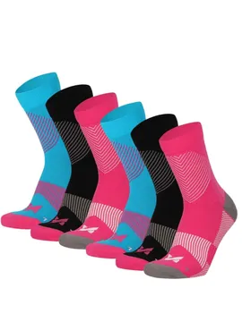 Xtreme Compressiesokken Quarter 6-pack Multi Pink