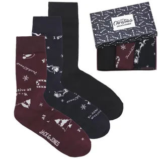Jack & Jones Kerst Sokken Giftbox 3-pack JACSNOWFLAKE