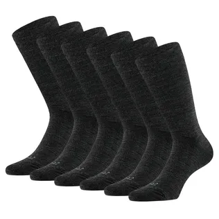 Apollo Merinowollen Sokken Badstof Zool 6-pack Antraciet
