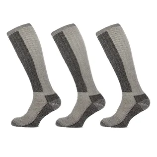 Basset Thermosokken Kniehoogte Merinowol 3-pack Off White Black