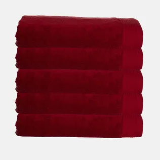 The One Badhanddoek Deluxe 70x140  550 gram Burgundy (5 stuks)