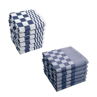 Byrklund Keuken- en Theedoeken set Clean Blauw - 12 delig