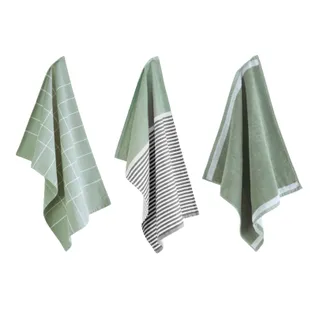 Byrklund Keuken- en Theedoeken set Dishes & Dry Hands Jade - 3 delig