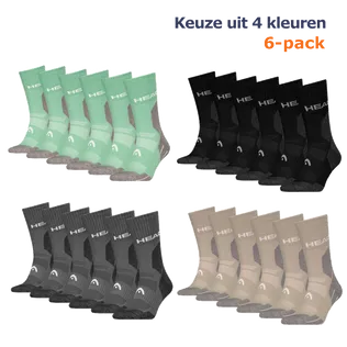 HEAD Wandelsokken All Climates Hiking Crew 6-pack - Keuze uit 4 kleuren